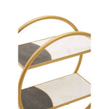 Orsina Side Table with Two Sleek Shelves and Stylish Gold Frame for Modern Interiors