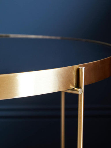 Orsina elegant gold Side Table with a sleek, minimalist design for modern interiors