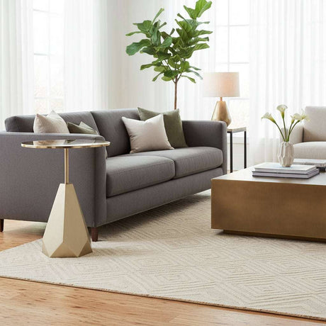 Orsina Gold Geometric Side Table for Stylish Homes Orsina