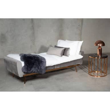 Alvaro Round Copper Finish Side Table Orsina