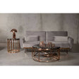 Alvaro Round Copper Finish Side Table Orsina