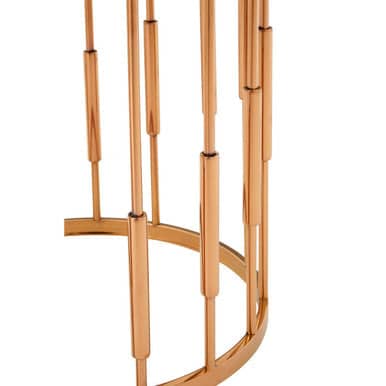 Alvaro Round Copper Finish Side Table Orsina