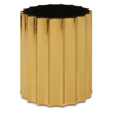 Alvaro Black And Titanium Round Side Table Orsina