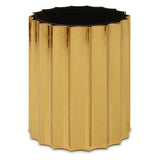 Alvaro Black And Titanium Round Side Table Orsina