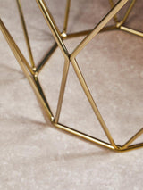 Orsina Gold Geometric Side Table with Sleek Metal Frame and Modern Design for Stylish Interiors