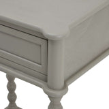Shades 4 Seasons Side Table in grey with a smooth finish and decorative turned legs