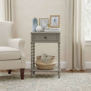 Shades 4 Seasons stylish side table with a drawer and decorative items in a bright living space
