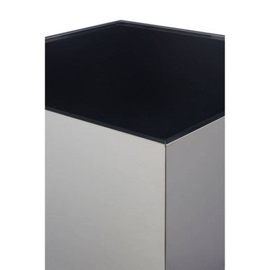 Orsina Modern Metal Side Table with a Sleek Black Interior for Contemporary Interiors