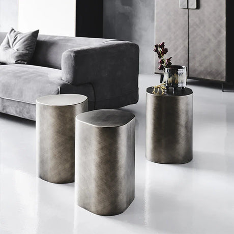 Nisu Home Modern Metal Side Tables in Various Shapes for Stylish Living Room Decor