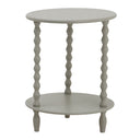Shades 4 Seasons Grey Side Table with Twisted Legs and Two-Tier Design for Stylish Living Rooms