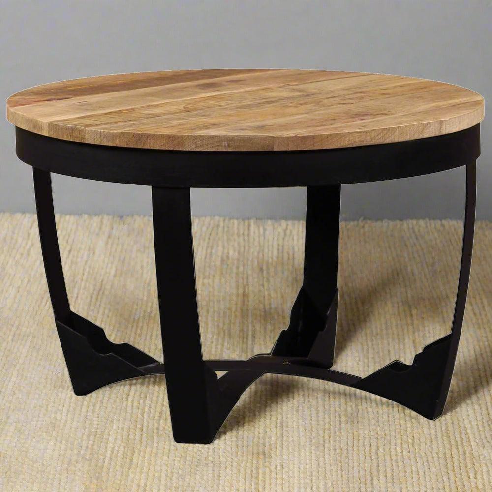 Side Table Solid Rough Mango Wood 60x40 cm vidaXL