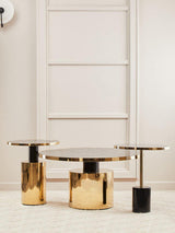 Orsina Gold and Black Side Tables with Modern Design and Stylish Finish