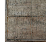 Rustic Shades 4 Seasons Side Table with a wooden top featuring a distressed finish