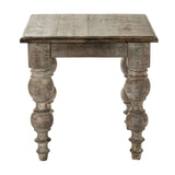Rustic Shades 4 Seasons Side Table with turned legs and a distressed finish