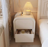 Nisu Home modern Side Table with drawer and lamp, perfect for bedroom or living room decor