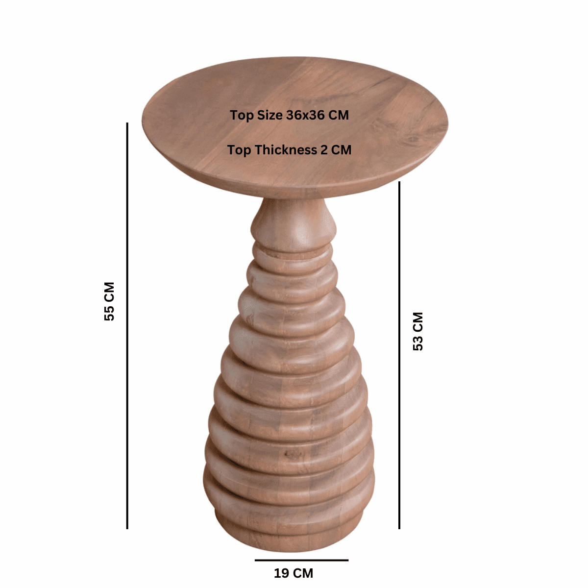 Chester Cane And Wood Pedestal Side Table Verty Furniture