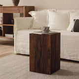 Stylish wooden side table with a natural finish, perfect for modern living rooms