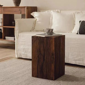 Stylish wooden side table with a natural finish, perfect for modern living rooms