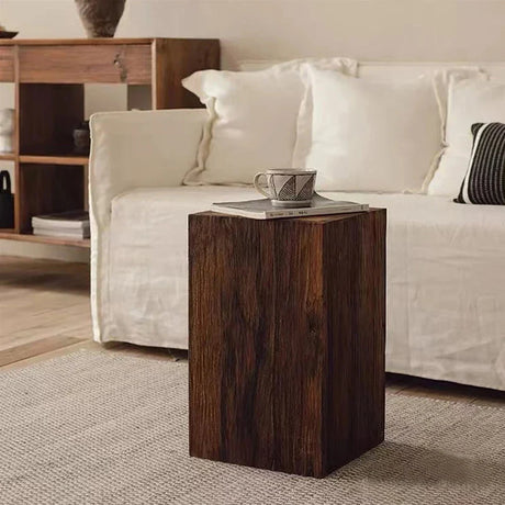 Stylish wooden side table with a natural finish, perfect for modern living rooms