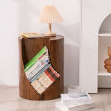 Nisu Home Side Table with integrated book storage and a lamp, perfect for modern living spaces