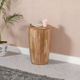 Merlin Mango Wooden Drum Side Table Verty Furniture