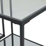 Modern Shades 4 Seasons side tables featuring sleek glass tops and sturdy metal frames
