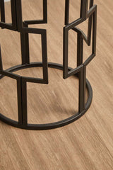 Avantis Set of 2 Square Design Black Side Tables Orsina