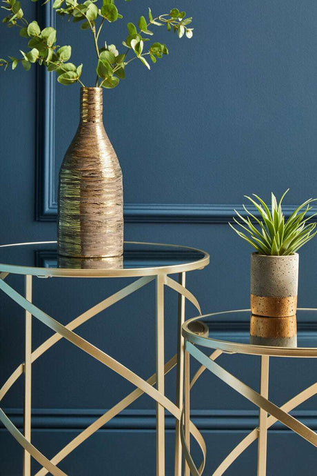 Avantis Set Of 2 Swirl Frame Side Tables Orsina