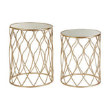 Orsina Elegant Gold Side Tables for Stylish Living Rooms Orsina