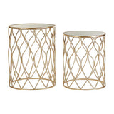 Orsina Elegant Gold Side Tables for Stylish Living Rooms Orsina