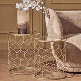 Arcana Set Of Two Honeycomb Side Tables Orsina