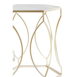 Avantis Set Of 2 Hexagon Champagne Finish Side Tables Orsina