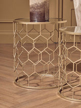 Arcana Set Of Two Honeycomb Side Tables Orsina