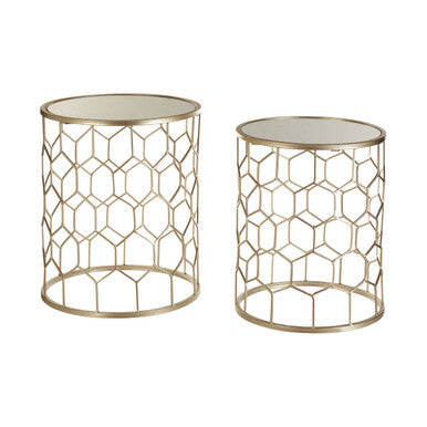 Arcana Set Of Two Honeycomb Side Tables Orsina