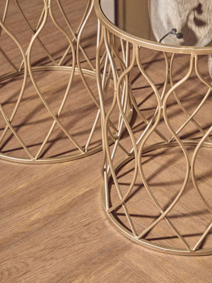 Orsina Elegant Gold Side Tables for Stylish Living Rooms Orsina