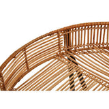 Orsina Side Tables Crafted from Natural Rattan with a Unique Slatted Design