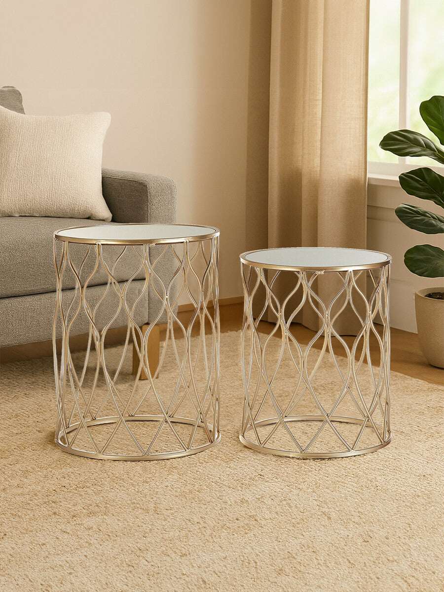 Orsina Elegant Gold Side Tables for Stylish Living Rooms Orsina