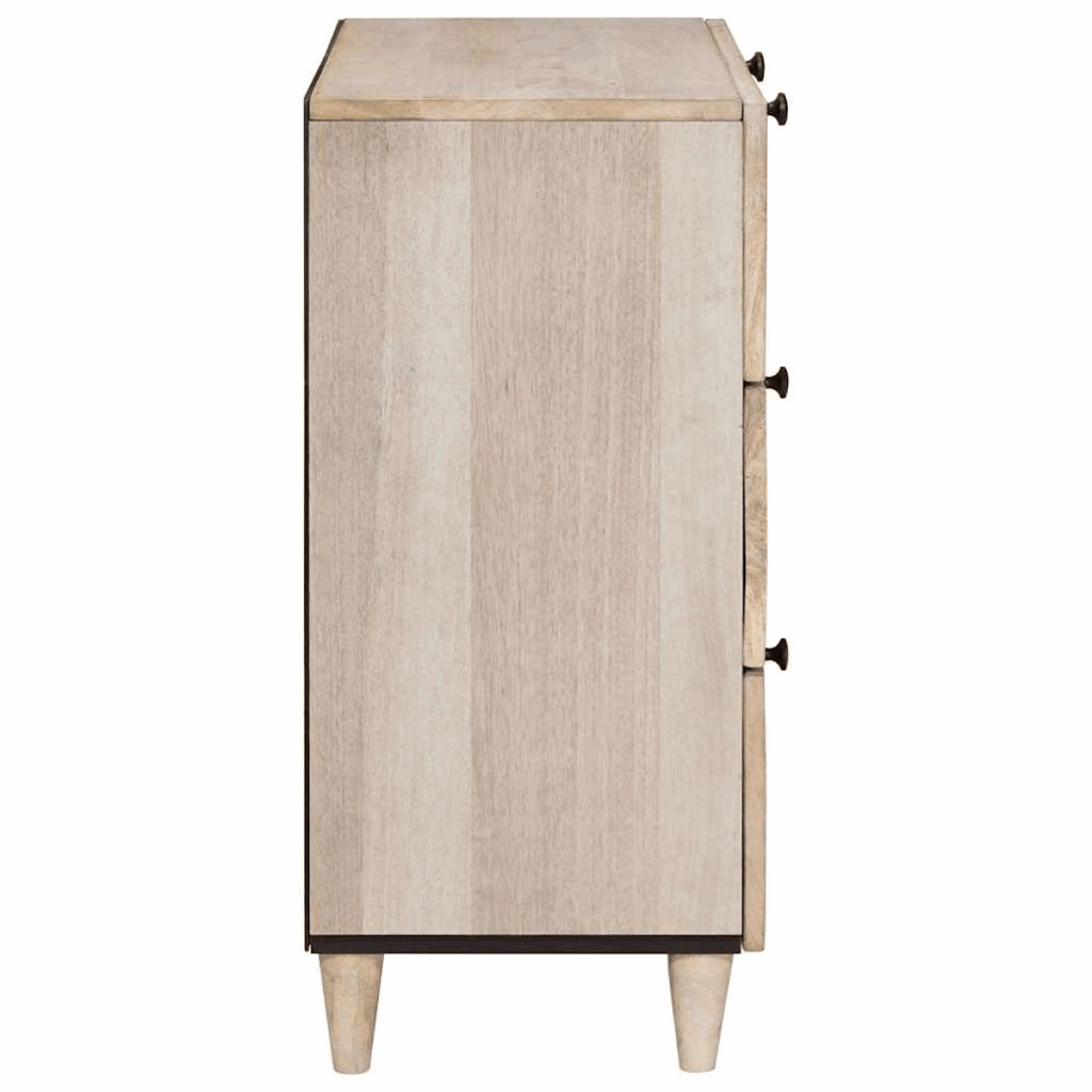 vidaXL Sideboard 3 pcs White 60 x 33 x 75 cm Solid mango wood vidaXL