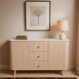 Bundi Natural Marble & Wood Extra Large Sideboard Verty Furniture