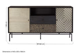 Modern Orsina sideboard with unique textured doors, perfect for stylish storage solutions