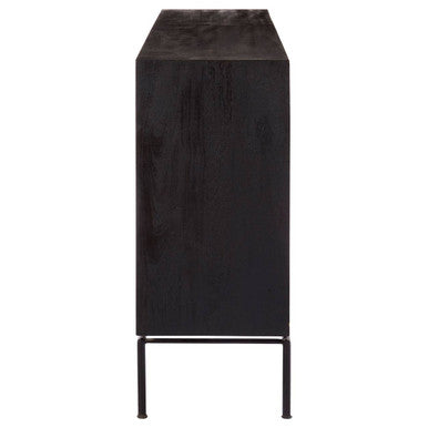Orsina modern sideboard in black with sleek design and metal legs for contemporary interiors