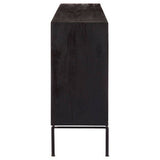 Orsina modern sideboard in black with sleek design and metal legs for contemporary interiors