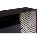 Orsina Sideboard with geometric design doors and sleek black finish for contemporary interiors