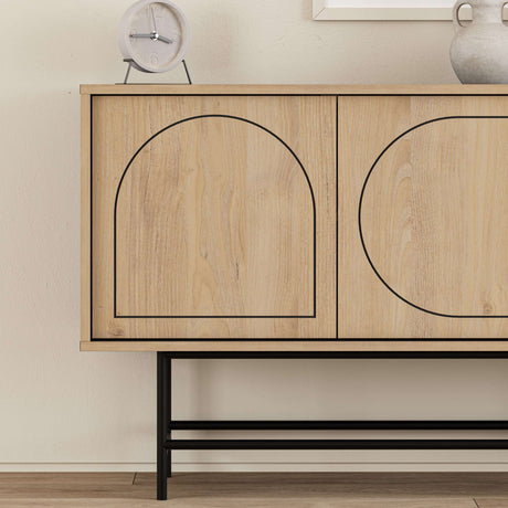 Decortie Console Unit with Modern Design and Wood Finish, Perfect for Stylish Living Spaces