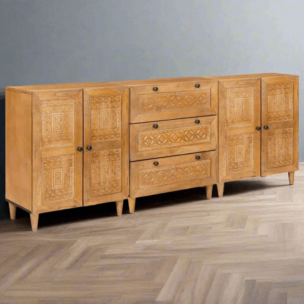 vidaXL Sideboard 3 pcs Brown 60 x 33 x 75 cm Solid mango wood vidaXL