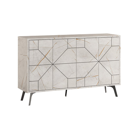 Decortie sideboard in a modern design with geometric patterns and sleek legs for stylish storage