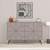 Decortie sideboard in grey with geometric design and stylish legs, perfect for modern interiors