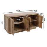 Verty Furniture wooden sideboard with ample storage space and stylish design, measuring 163 cm by 45 cm
