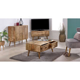 Verty Furniture Sideboard in natural wood finish with woven texture and sleek design for modern interiors