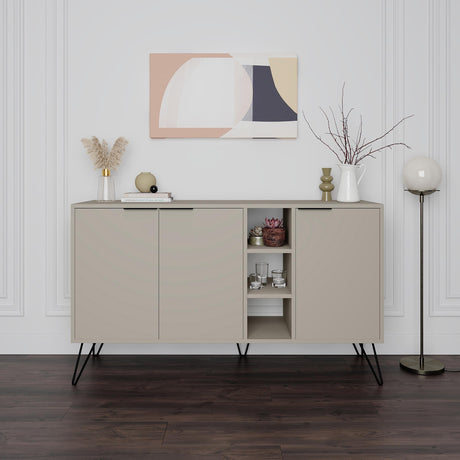 Modern Decortie sideboard in soft beige with sleek lines and stylish storage compartments